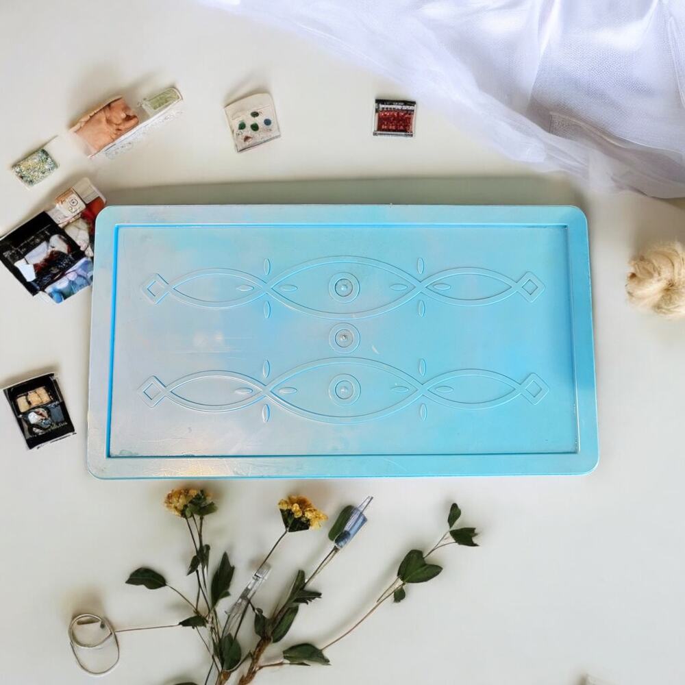 Vintage Storage Box Container-1960s Turquoise-Retro-Craft-Sewing-Shoes-Organize